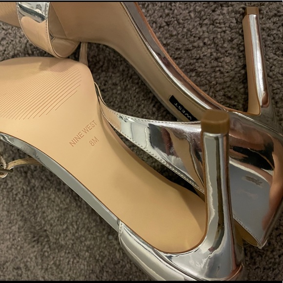 Nine West Silver Strappy Heels - Picture 8 of 8